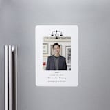 "Scales of Justice" - Graduation Announcements in Ink by Hudson meet Rose - Magnet Front