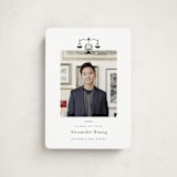 "Scales of Justice" - Graduation Announcements in Ink by Hudson meet Rose - Front