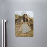 "Grids" - Graduation Announcements in Blush by Lauren Chism - Magnet Front