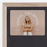 "Arched Name" - Graduation Announcements in Opal by Ana Sharpe - Magnet Front