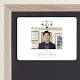 "Scales of Justice" - Graduation Announcements in Ink by Hudson meet Rose - Magnet Front