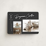 "Counterpoise" - Graduation Announcements in Charcoal by Monika Torun - Front