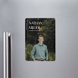 "Editorial Modern" - Graduation Announcements in Chalk by Anupama - Magnet Front