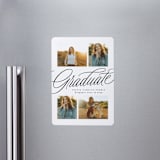 "Classic quad" - Graduation Announcements in Newspaper by Lea Delaveris - Magnet Front