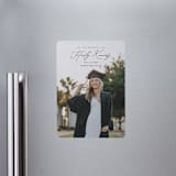 "Timeless Classic" - Graduation Announcements in Noir by Brandy Folse - Magnet Front
