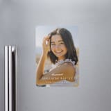 "graceful" - Graduation Announcements in Cotton by Emily Sabol Goss - Magnet Front
