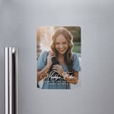 "With a flourish" - Graduation Announcements in Salt by Lea Delaveris - Magnet Front