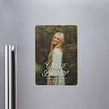"Chic Name" - Graduation Announcements in Cloud by Carolyn MacLaren - Magnet Front