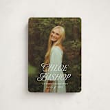 "Chic Name" - Graduation Announcements in Cloud by Carolyn MacLaren - Front