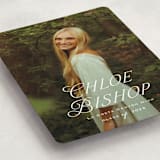 "Chic Name" - Graduation Announcements in Cloud by Carolyn MacLaren - Detail