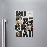 "Vintage Bold" - Graduation Announcements in Cream by Baumbirdy - Magnet Front