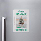 "School Color Duo" - Graduation Announcements in Grass by Jackie Crawford - Magnet Front