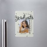 "Marker" - Graduation Announcements in Onyx by Stacey Day - Magnet Front