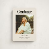"Persistence" - Graduation Announcements in Cream by Nazia Hyder - Front