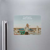"Handwritten Stack" - Graduation Announcements in Snow by Stephanie Heinrich Godbout - Magnet Front