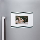 "Checked Out" - Graduation Announcements in Pine by Rachel Cassel - Magnet Front