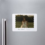 "r e f l e c t i o n" - Graduation Announcements in Charcoal by Sara Hicks Malone - Magnet Front