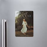 "fortified" - Graduation Announcements in Snow by Sarah Curry - Magnet Front