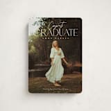 "fortified" - Graduation Announcements in Snow by Sarah Curry - Front