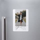 "Minimal Script" - Graduation Announcements in Obsidian by Kamala Nahas - Magnet Front