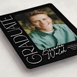 "Distinguished" - Graduation Announcements in Eclipse by Everett Paper Goods - Detail