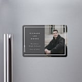 "Tassel Framed" - Graduation Announcements in Charcoal by AK Graphics - Magnet Front