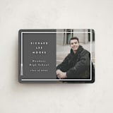 "Tassel Framed" - Graduation Announcements in Charcoal by AK Graphics - Front