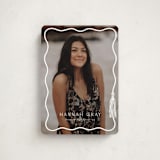 "Tassel Scallop" - Graduation Announcements in Snow by Susan Zinader - Front