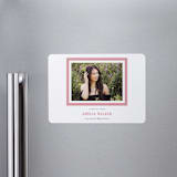 "Charm" - Graduation Announcements in Peony by Sara Hicks Malone - Magnet Front
