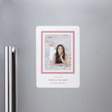 "Charm" - Graduation Announcements in Peony by Sara Hicks Malone - Magnet Front