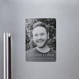 "Understated" - Graduation Announcements in Salt by Ekko Studio - Magnet Front