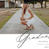 "Minimal Script" - Graduation Announcements in Obsidian by Kamala Nahas - Detail