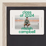 "School Color Duo" - Graduation Announcements in Grass by Jackie Crawford - Magnet Front