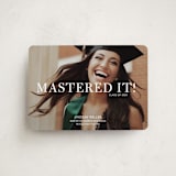 "Mastered It" - Graduation Announcements in Snow by Stacie Stankos - Front