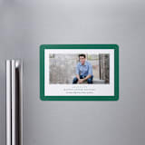 "Linen frame" - Graduation Announcements in Shamrock by Lea Delaveris - Magnet Front