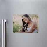 "Grand Name" - Graduation Announcements in Snow by Nicoletta Savod - Magnet Front