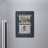 "Double the cheers" - Graduation Announcements in Nightsky by Pati Cascino - Magnet Front