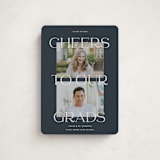 "Double the cheers" - Graduation Announcements in Nightsky by Pati Cascino - Front