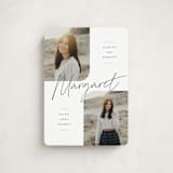 "Rounded Double" - Graduation Announcements in Cotton by Carolyn MacLaren - Front