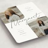 "Rounded Double" - Graduation Announcements in Cotton by Carolyn MacLaren - Detail