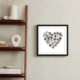 "Heart Snapshot Matted Black Frame" - Matted Framed Photo in Black Frame by Minted - In Room