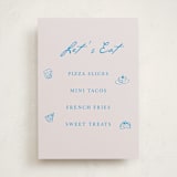 "Handdrawn little things" - Graduation Menu Signs in Sky Whispers by Cass Loh - Front