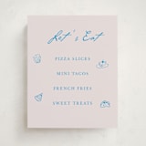 "Handdrawn little things" - Graduation Menu Signs in Sky Whispers by Cass Loh - Front