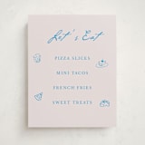 "Handdrawn little things" - Graduation Menu Signs in Sky Whispers by Cass Loh - Front