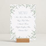 "Wisteria" - Graduation Menu Signs in Periwinkle by Kristen Smith - In Use