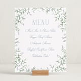 "Wisteria" - Graduation Menu Signs in Periwinkle by Kristen Smith - In Use