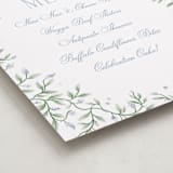 "Wisteria" - Graduation Menu Signs in Periwinkle by Kristen Smith - Detail