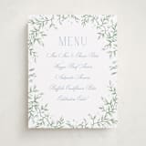 "Wisteria" - Graduation Menu Signs in Periwinkle by Kristen Smith - Front