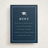 "grad ribbon" - Graduation Menu Signs in Navy by Sarah Curry - Front