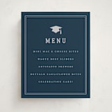 "grad ribbon" - Graduation Menu Signs in Navy by Sarah Curry - Front